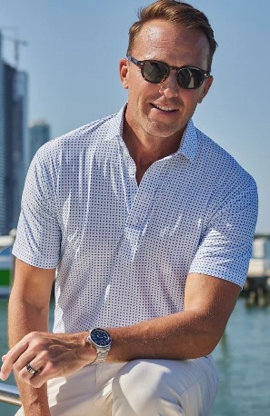 Collars & Co. Featherweight Flex Short-Sleeve Relaxed Polo